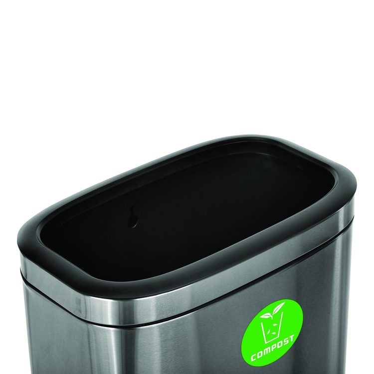 10.5 Gallon Compost Can, Brushed Stainless Steel