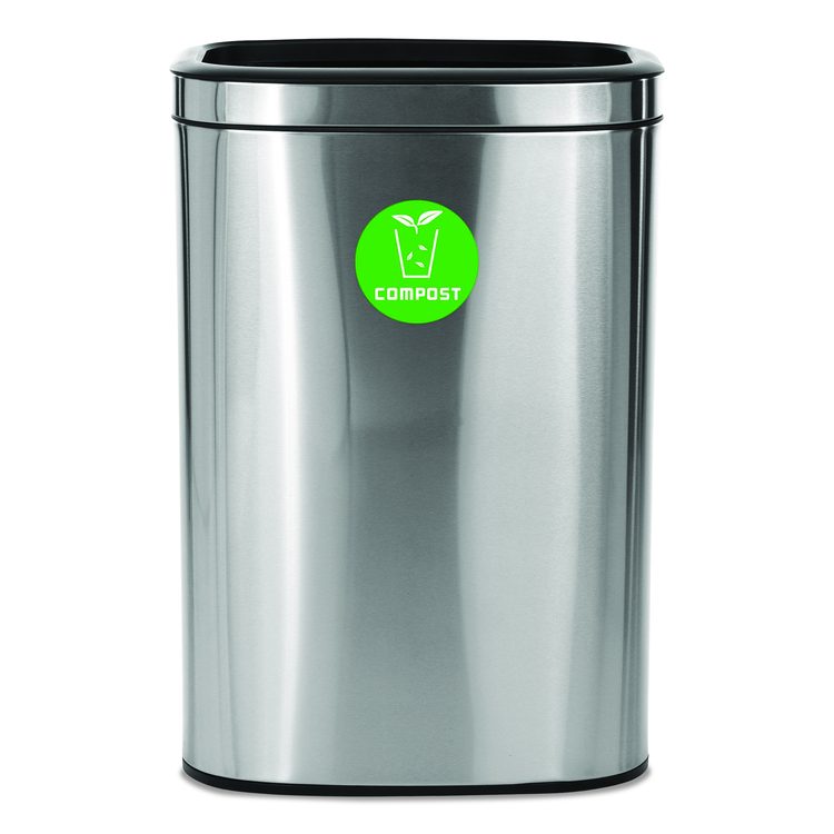 10.5 Gallon Compost Can, Brushed Stainless Steel