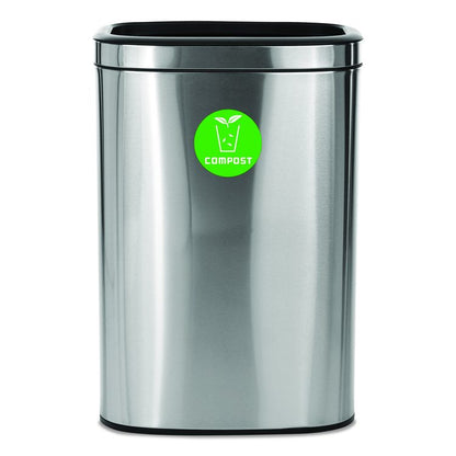 10.5 Gallon Compost Can, Brushed Stainless Steel