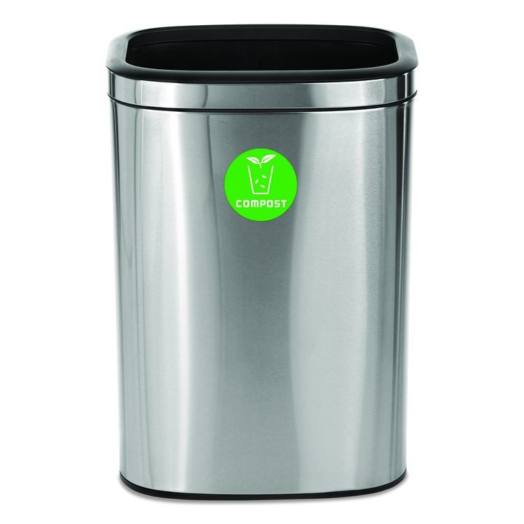 10.5 Gallon Compost Can, Brushed Stainless Steel