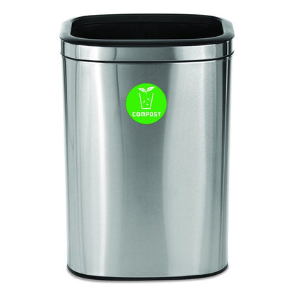 10.5 Gallon Compost Can, Brushed Stainless Steel