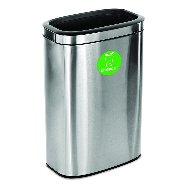 10.5 Gallon Compost Can, Brushed Stainless Steel