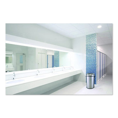 17 Gallon Stainless Steel Heavy-Gauge Brushed Open Top Commercial Trash Can