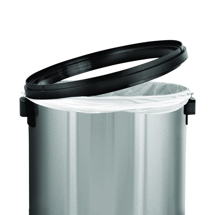 17 Gallon Stainless Steel Commercial Trash Can with Swing Lid