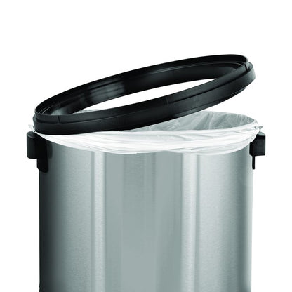 17 Gallon Stainless Steel Commercial Trash Can with Swing Lid