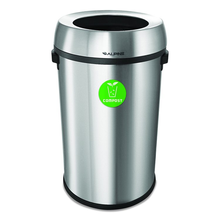 17 Gallon Stainless Steel Open Top Compost Station