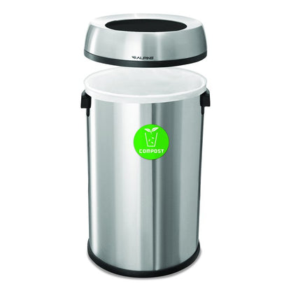 17 Gallon Stainless Steel Open Top Compost Station
