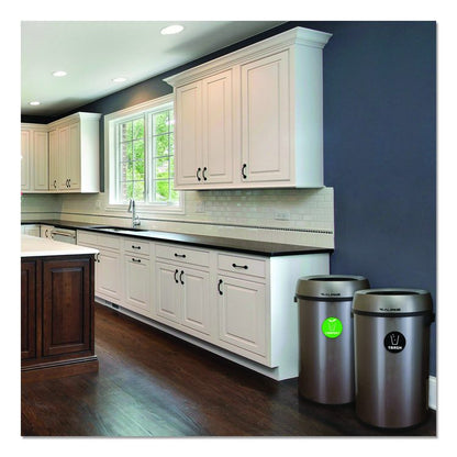 17 Gallon Stainless Steel Open Top Compost and Trash Station