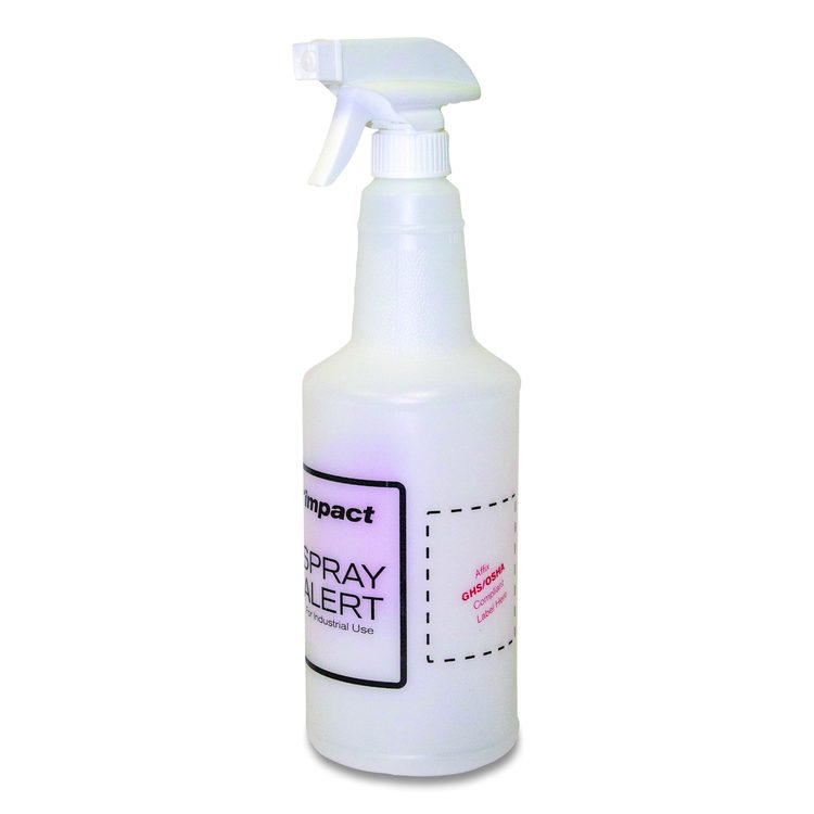 Spray Alert System, 32 oz, Natural with White/White Sprayer, 24/Carton