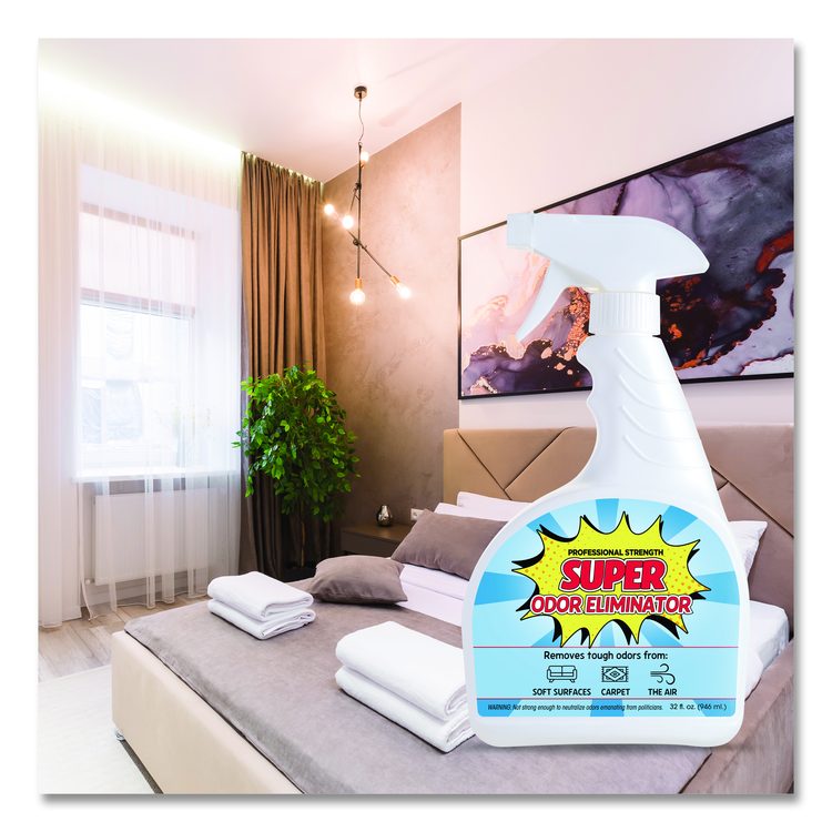 Super Odor Eliminator, 32 oz Spray Bottle, 6/Carton