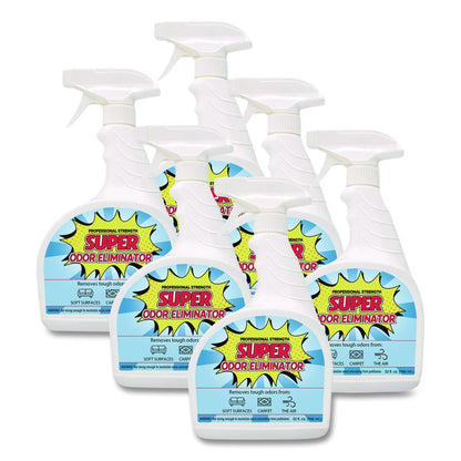 Super Odor Eliminator, 32 oz Spray Bottle, 6/Carton