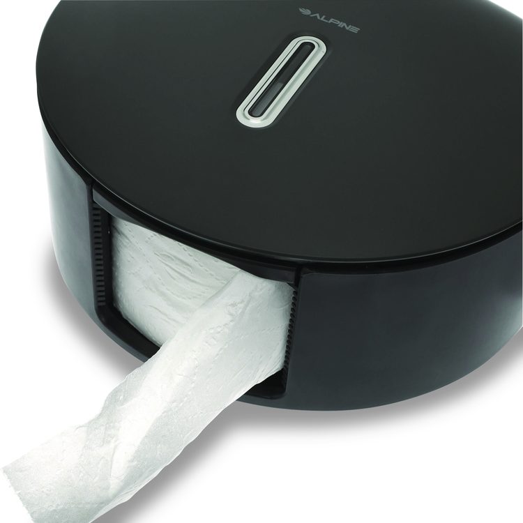 Plastic Single Roll Jumbo Toilet Paper Dispenser, 5.3 x 11.5 x 11.7, Gray