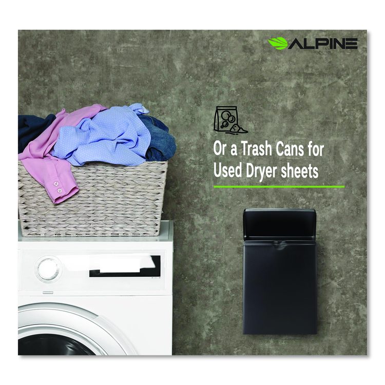 Stainless Steel Wall-Mounted Sanitary Napkin Receptacle, Black