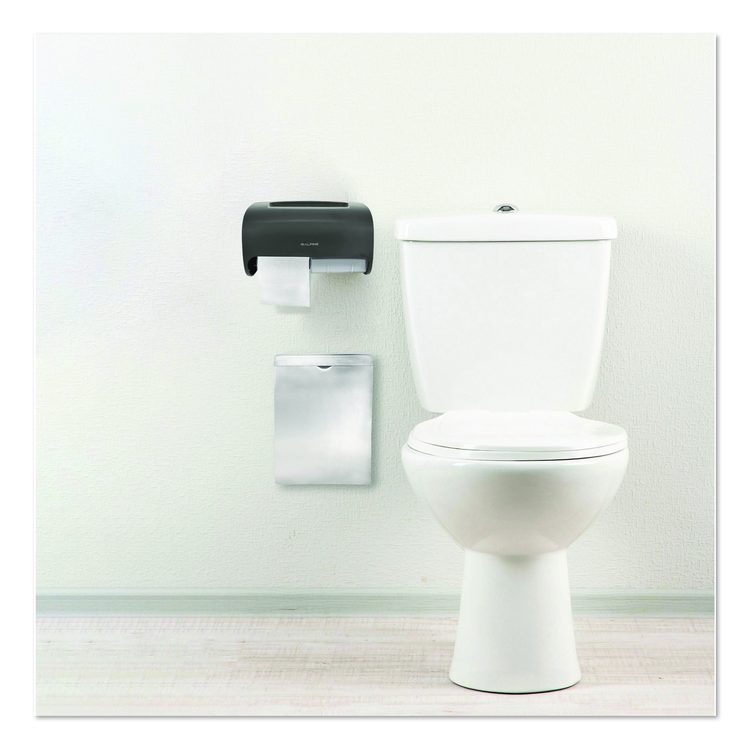 Side-by-Side Double Roll Toilet Tissue Dispenser, 6.3 x 6.3 x 10.3, Gray