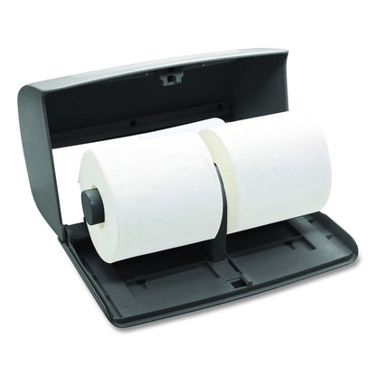 Side-by-Side Double Roll Toilet Tissue Dispenser, 6.3 x 6.3 x 10.3, Gray