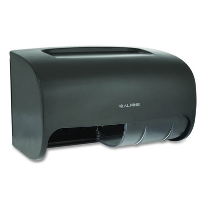 Side-by-Side Double Roll Toilet Tissue Dispenser, 6.3 x 6.3 x 10.3, Gray