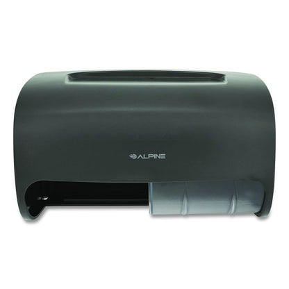 Side-by-Side Double Roll Toilet Tissue Dispenser, 6.3 x 6.3 x 10.3, Gray