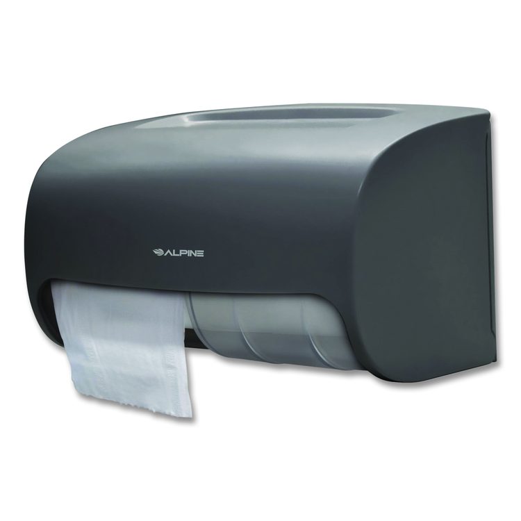 Side-by-Side Double Roll Toilet Tissue Dispenser, 6.3 x 6.3 x 10.3, Gray