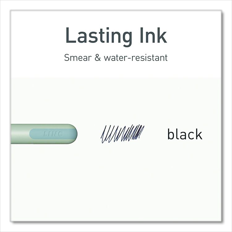 PENTONIC Gel Pen, Stick, Fine 0.7 mm, Black Ink, Pale Gray Barrel, 10/Pack