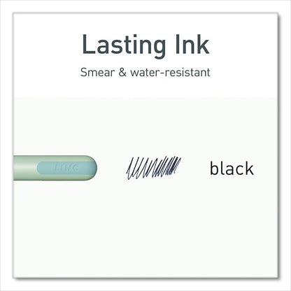 PENTONIC Gel Pen, Stick, Fine 0.7 mm, Black Ink, Pale Gray Barrel, 10/Pack