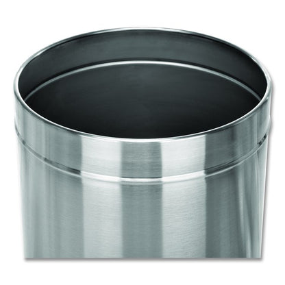 27 Gallon Stainless Steel Commercial Indoor Trash Can, Brushed Stainless Steel