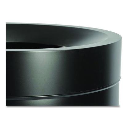 27 Gallon Stainless Steel Commercial Indoor Trash Can, Black
