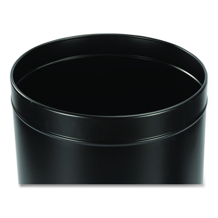 27 Gallon Stainless Steel Commercial Indoor Trash Can, Black