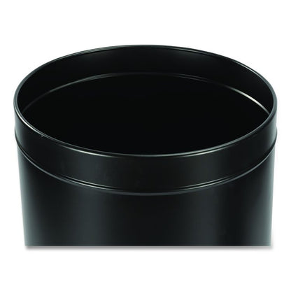 27 Gallon Stainless Steel Commercial Indoor Trash Can, Black