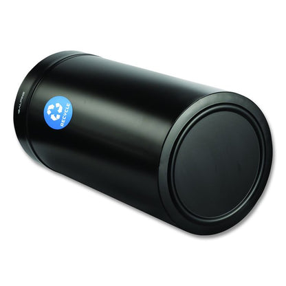 27 Gallon Stainless Steel Recycling Can, Black