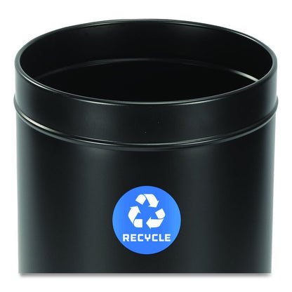 27 Gallon Stainless Steel Recycling Can, Black