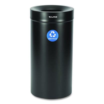 27 Gallon Stainless Steel Recycling Can, Black