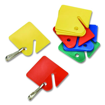 Plastic Identification Key Tags, Plastic, Assorted Colors, 20/Pack