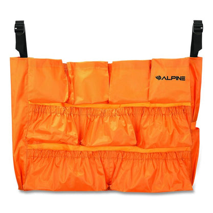 12-Pocket Trash Can Caddy Bag, 12 Compartments, 29 x 19.5, Orange