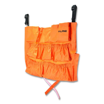 12-Pocket Trash Can Caddy Bag, 12 Compartments, 29 x 19.5, Orange