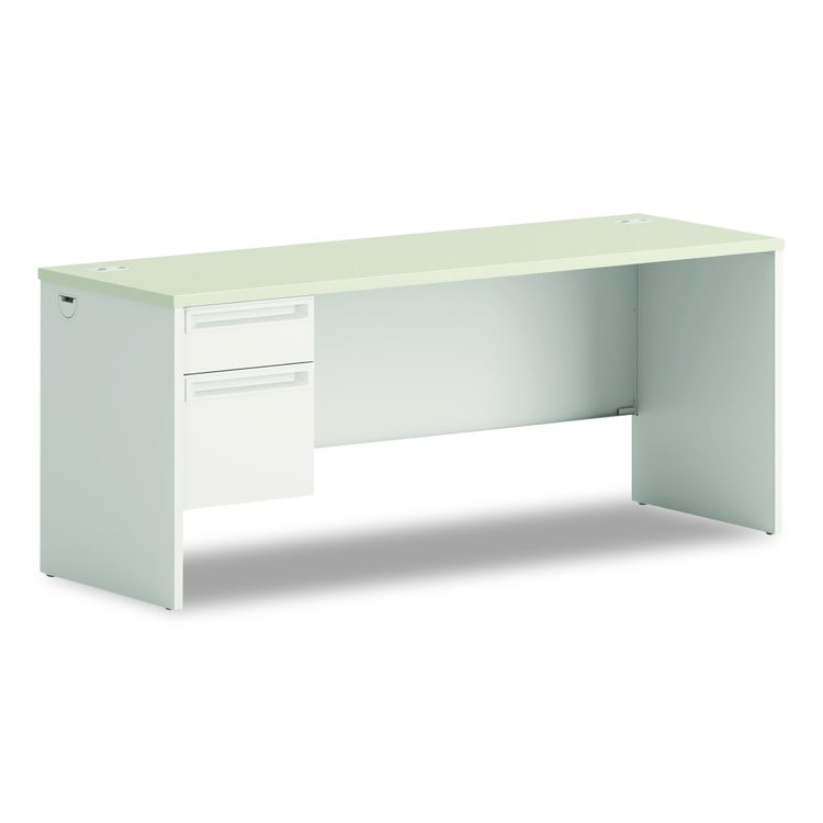 38000 Series Single Pedestal Credenza, Left, 72w x 24d x 29.5h, Silver/Gray