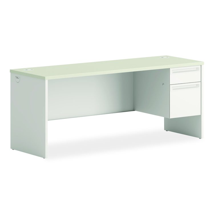38000 Series Single Pedestal Credenza, Right, 72w x 24d x 29.5h, Silver/Gray