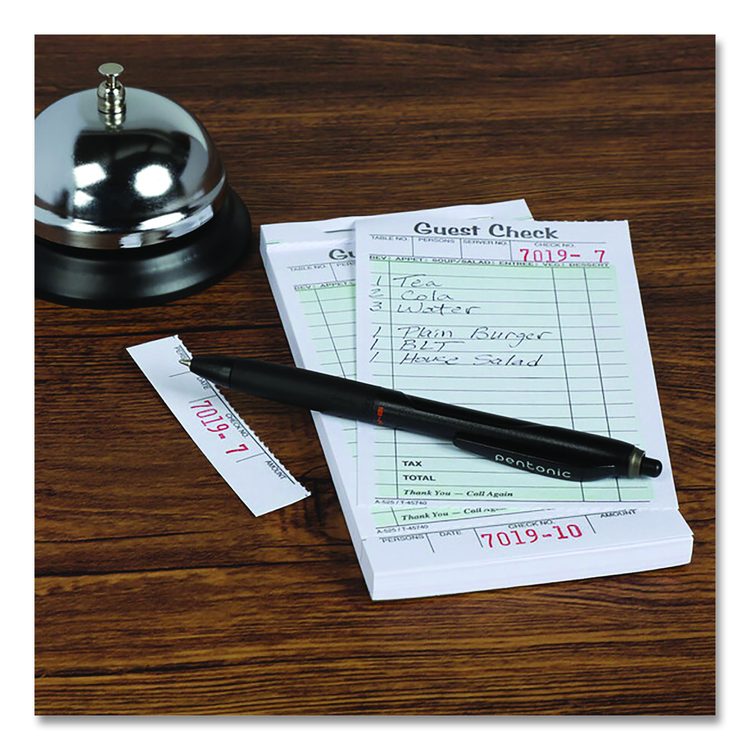 PENTONIC Ballpoint Pen, Retractable, Fine 0.7 mm, Black Ink, Black Barrel, 12/Pack