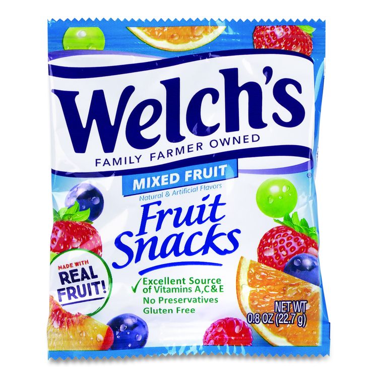 Fruit Snacks, Mixed Fruit, 0.8 oz Pouch, 66 Pouches/Box