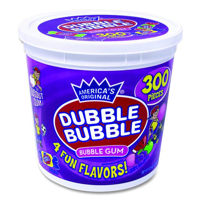 Bubble Gum Assorted Flavor Twist Tub, 300 Pieces/Tub, 1 Tub/Carton