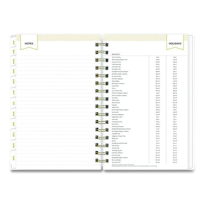 Day Designer Navy Stripe Daily/Monthly Planner, Horizontal Stripe Artwork, 8 x 5, Navy/White Cover, 12-Month (Jan-Dec): 2026