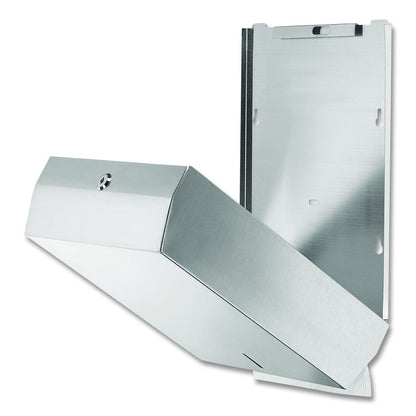Vertical C-Fold/Multi-Fold Paper Towel Dispenser, 14.5 x 4 x 11.2, Brushed Stainless Steel