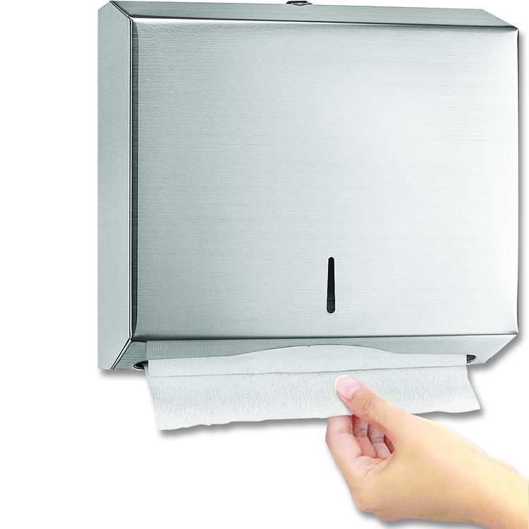 Horizontal C-Fold/Multi-Fold Paper Towel Dispenser, 10.2 x 4 x 11.2, Brushed Nickel