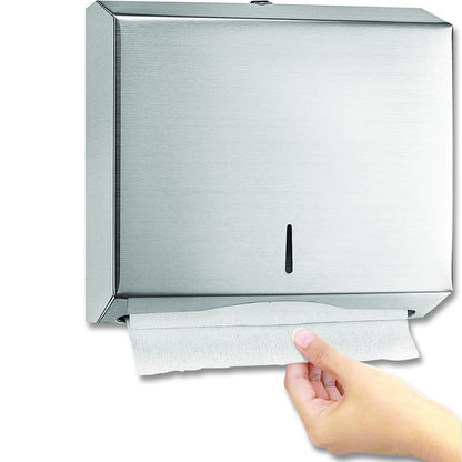 Horizontal C-Fold/Multi-Fold Paper Towel Dispenser, 10.2 x 4 x 11.2, Brushed Nickel
