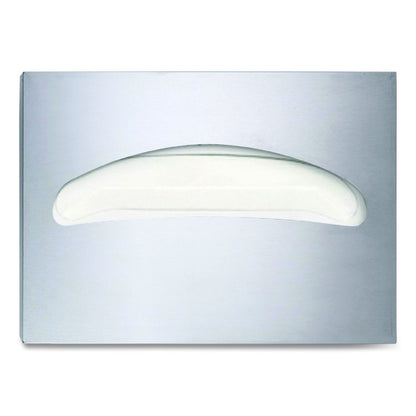 Stainless Steel Brushed Half-Fold Toilet Seat Cover Dispenser, 15.7 x 2 x 11.8