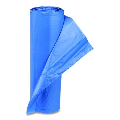 High-Density Commercial Can Liners, 60 gal, 18 mic, 40" x 48", Blue, 200/Carton