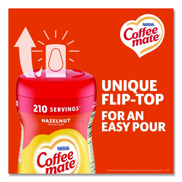 Hazelnut Creamer Powder, 15 oz Canister