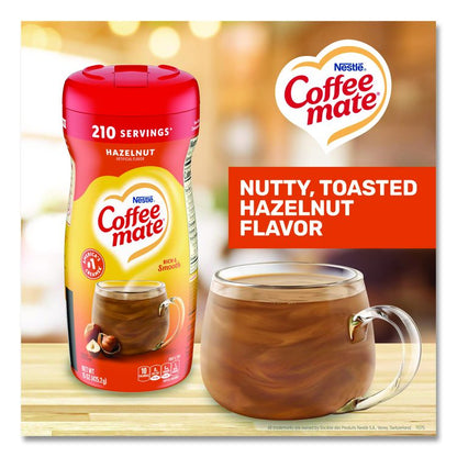 Non-Dairy Powdered Creamer, Hazelnut, 15 oz Canister, 12/Carton