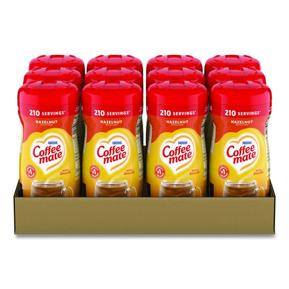Non-Dairy Powdered Creamer, Hazelnut, 15 oz Canister, 12/Carton