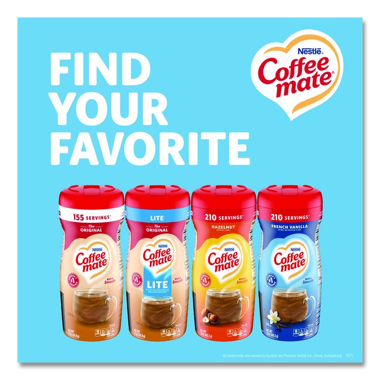 Non-Dairy Powdered Creamer, French Vanilla, 15 oz Canister, 12/Carton