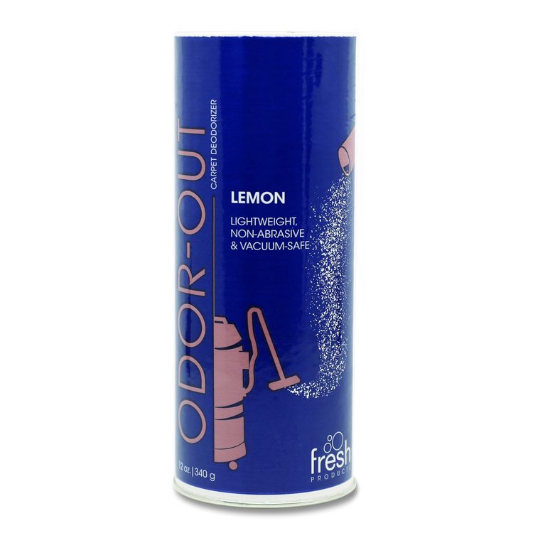 Odor-Out Rug/Room Deodorant, Lemon, 12 oz Shaker Can, 12/Box